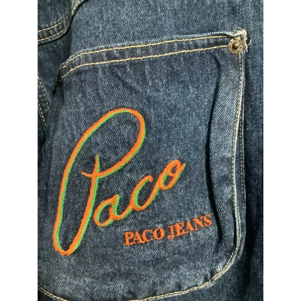 Vintage PACO Jeans Denim Jacket Mens M Lined Quilted Warm Dark Wash 90s